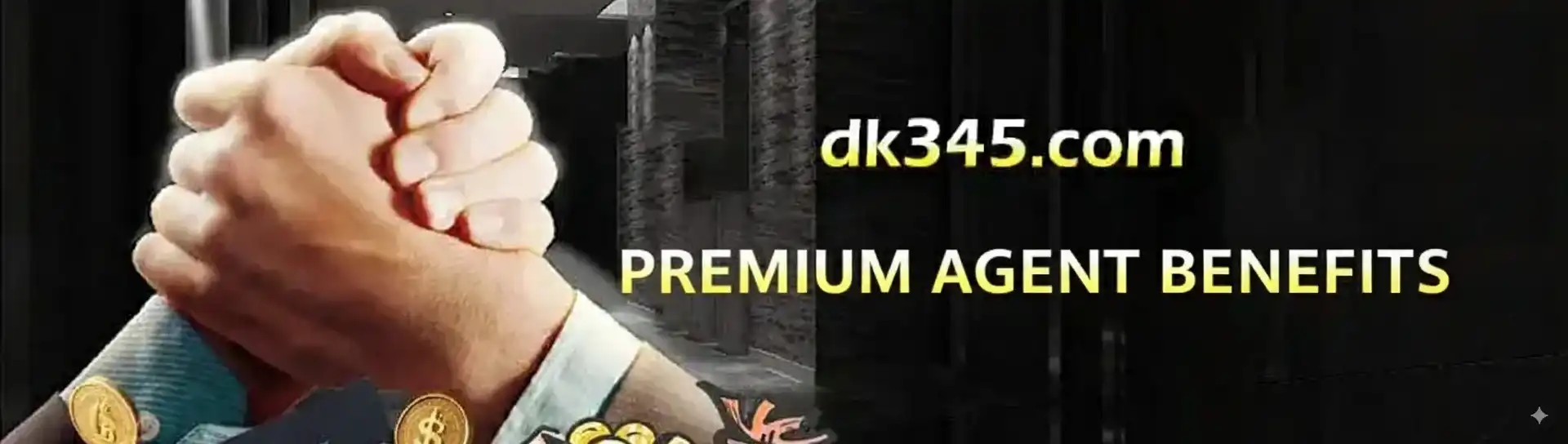 tk333 banner highlighting premium agent program benefits.